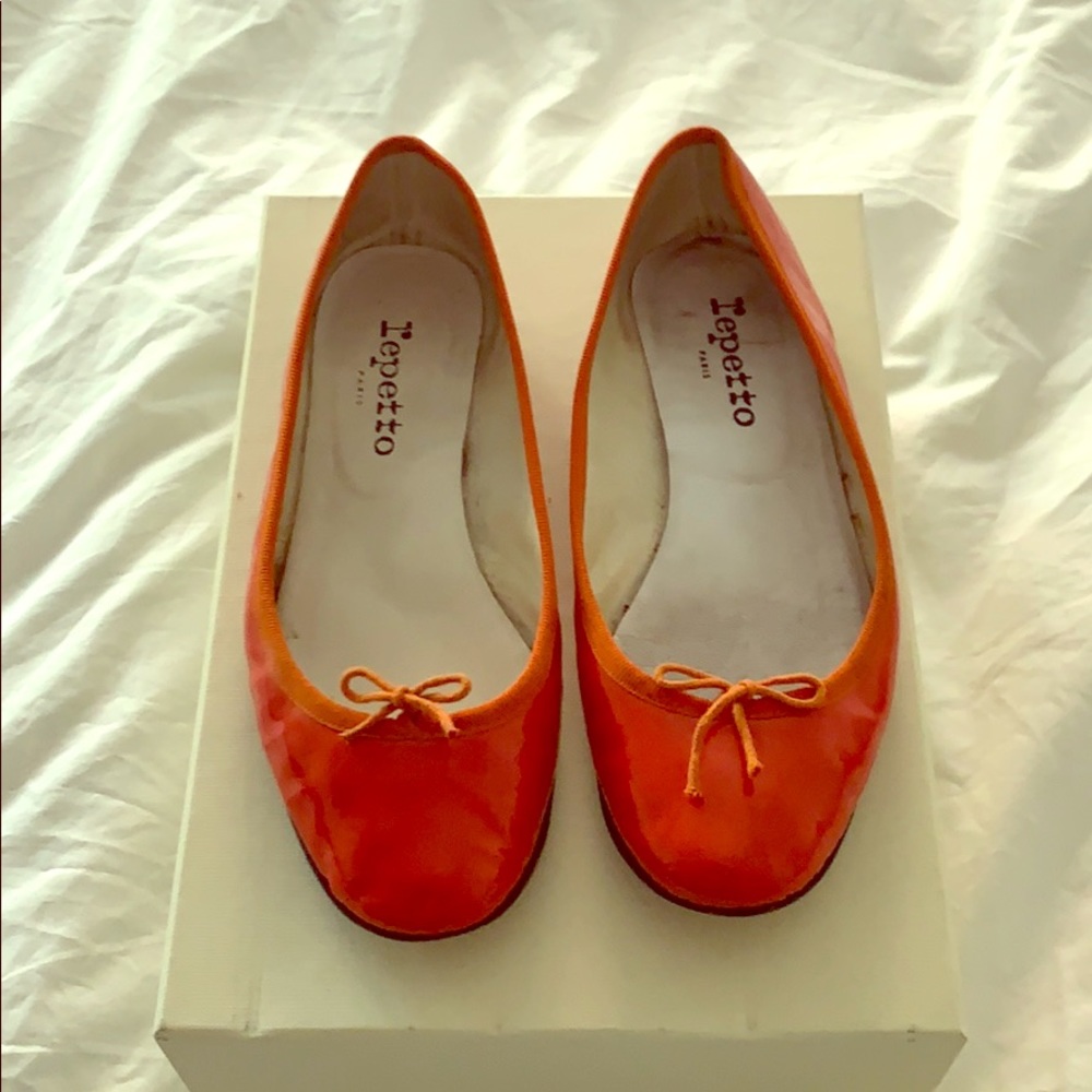 Repetto Cendrillon Ballerinas - Patent Orange